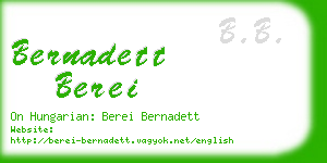 bernadett berei business card